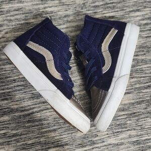 Vans SK8-HI Unisex/Child Metallic Toe/Medieval Blue/Silver Sneakers